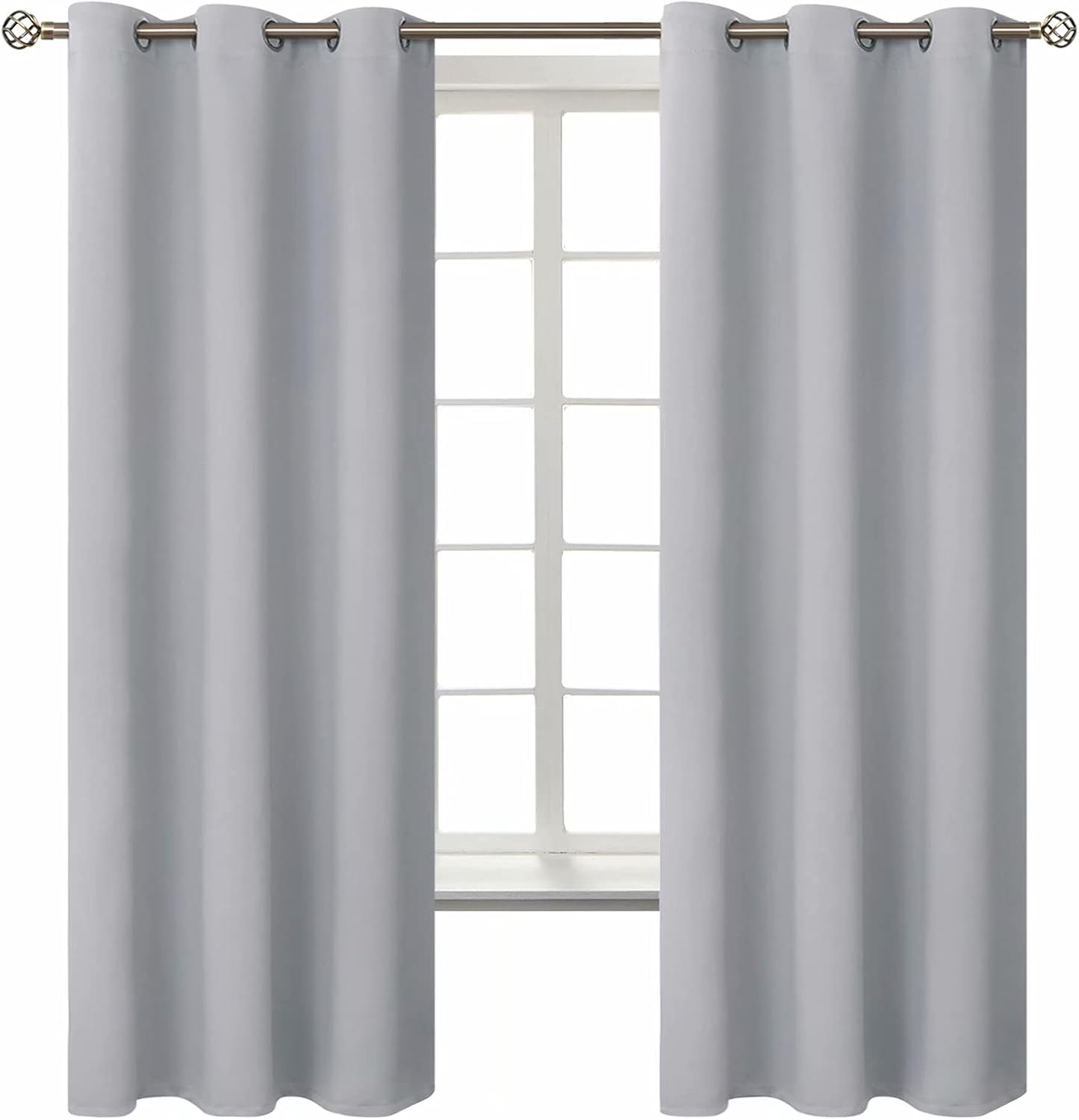 BGment Room Darkening Curtains 63 Inches Long - Grommet Thermal Insulated Drapes Window Treatment Curtains for Bedroom, 2 Panels, 42 x 63 I…