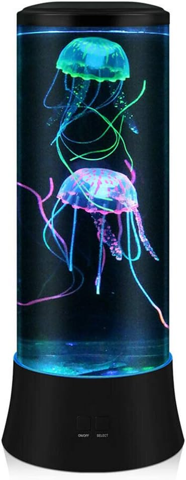 EDIER Jellyfish Lamp, LED Fantasy Jelly Fish Light, 7 Color Setting Jellyfish Tank Table Lamp Decorations for Home Office Decor Great Kids
