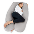 Meiz Pregnancy Pillow, Cooling Silky Pregnancy Pillows for Sleeping, Maternity Body Pillow for Pregnant Woman with Cooling Silk Jersey Cove…