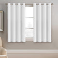 H.VERSAILTEX Pure White Curtain for Living Room Thermal Insulated Window Treatment Curtain 45 inch Length Energy Saving Solid G…