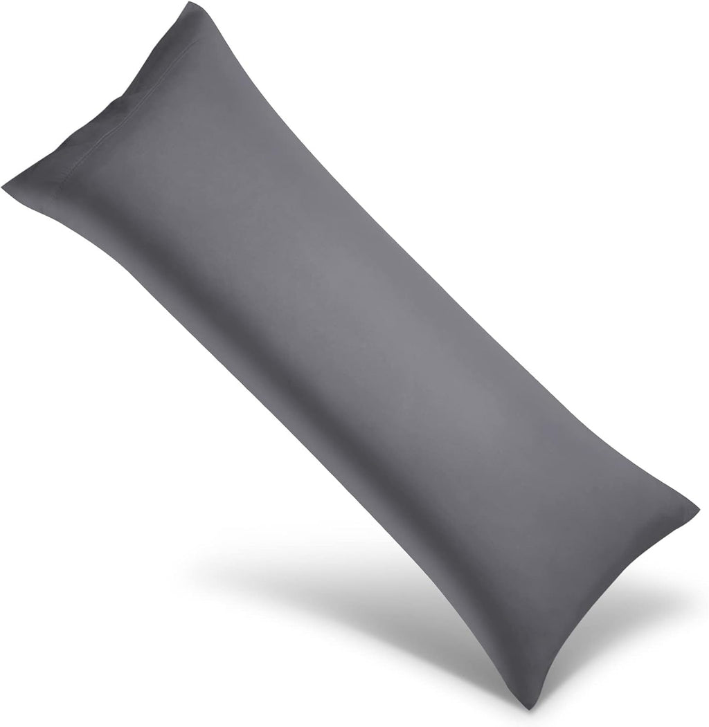 WishSmile Body Cooling Pillowcase Long Pillow Case Breathable Cool Silky Soft Rayon Derived from Bamboo Fabric, Hair and Skin Friendly, Dar…