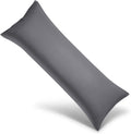 WishSmile Body Cooling Pillowcase Long Pillow Case Breathable Cool Silky Soft Rayon Derived from Bamboo Fabric, Hair and Skin Friendly, Dar…