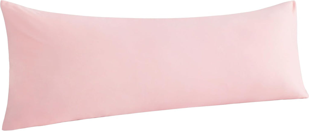 Ntbay Body Pillowcase - Brushed Microfiber 20x54 Pillowcase - Soft, Wrinkle-Free, Fade-Resistant, Stain-Resistant, Blush Pink Body Pillow C…