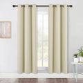 NICETOWN Thermal Room Darkening Draperies Curtains, Thermal Insulated Grommet Room Darkening Drape Panels for Bedroom (Beige, 2 Panels…