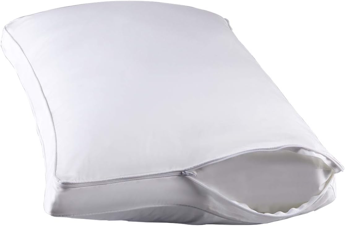 STONECREST Gusseted Pillow Protector - 1 PC, Zipper Premium Gusset Pillow Encasement Covers(300tc Sateen-Gusset, Standard)