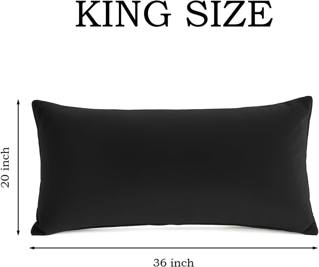 QJFabricCO Q&J Fabric Co. Bedding Pillow Cases King Size Set of 2 –Wrinkle, Fade Resistant, Soft Brushed Microfiber Pillow Cover–Envelope Pil…