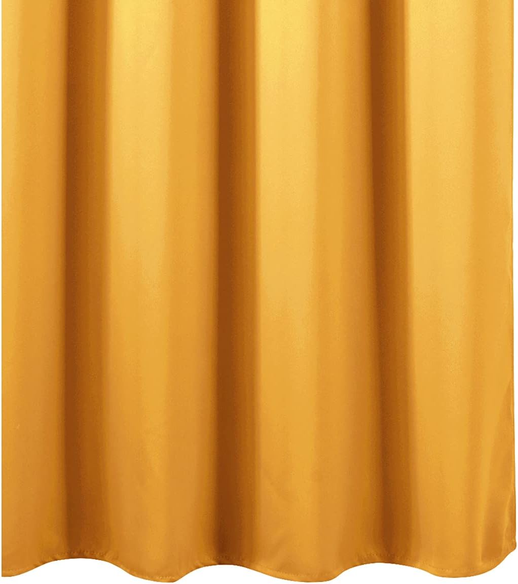 Lemomo Yellow Thermal Blackout Curtains/38 x 54 Inch/Set of 2 Panels Room Darkening Curtains for Bedroom 54 Inch silver