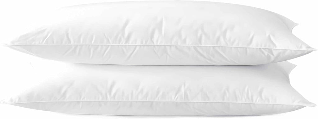 Acteb Ultra Thin Flat Soft Bed Pillows King Size Set of 2 Pack for Sleeping 20"x36", Hypoallergenic Skin Friendly Machine Washable