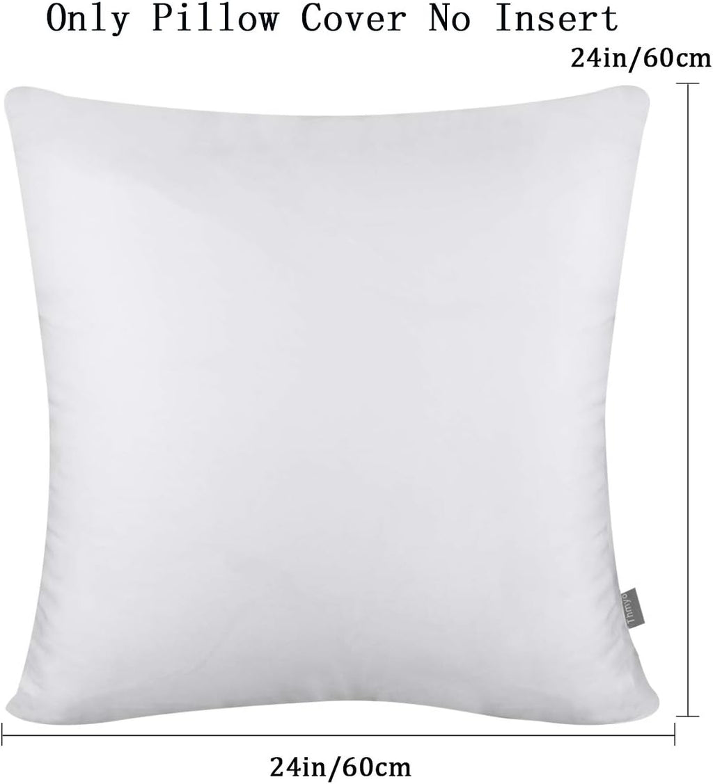Thmyo 4-Pack 100% Cotton Comfortable Solid Decorative Throw Pillow Case Square Cushion Cover Pillowcase Sublimation Blank Pillow Covers DIY…