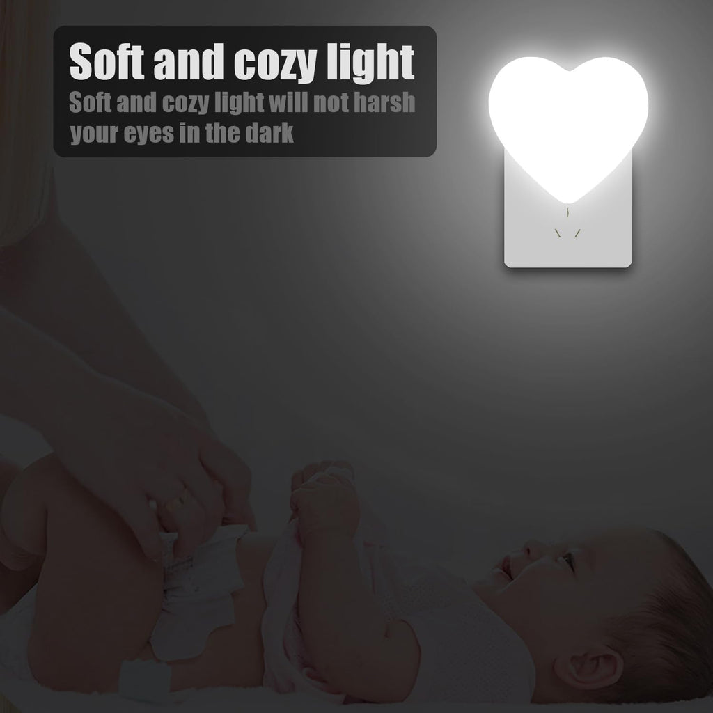 INZU Night Lights Plug into Wall, LED Night Light for Kids, Cute Nightlight with Auto Dusk to Dawn Sensor, LED Nightlight with Soft Warm…