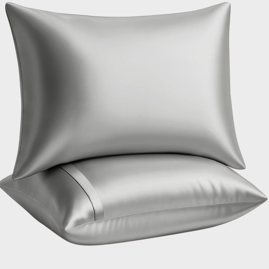 Blissford Satin Pillowcase with Zipper, for Hair and fabric comfort, Feels Soft and Cool Like a Silk Pillowcase, Satin Pillow Cases 2…