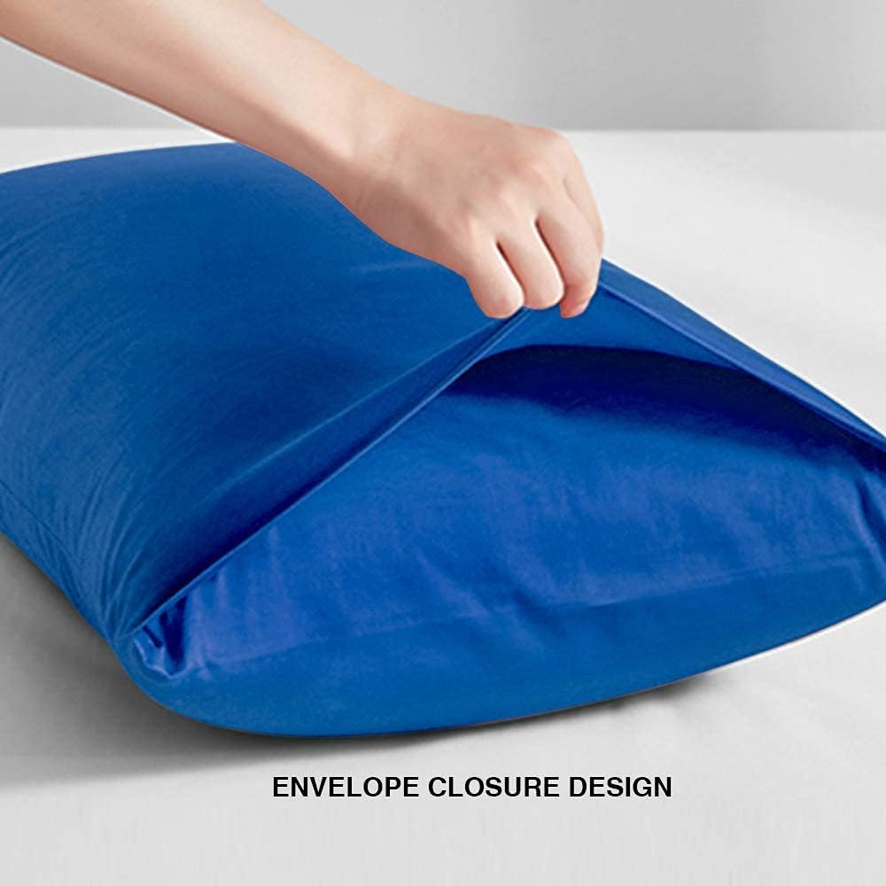 FLXXIE King Pillow Cases Set of 2, Soft Microfiber Pillow Covers with Envelope Closure, Wrinkle, Fade and Stain Resistant Pillowcases…