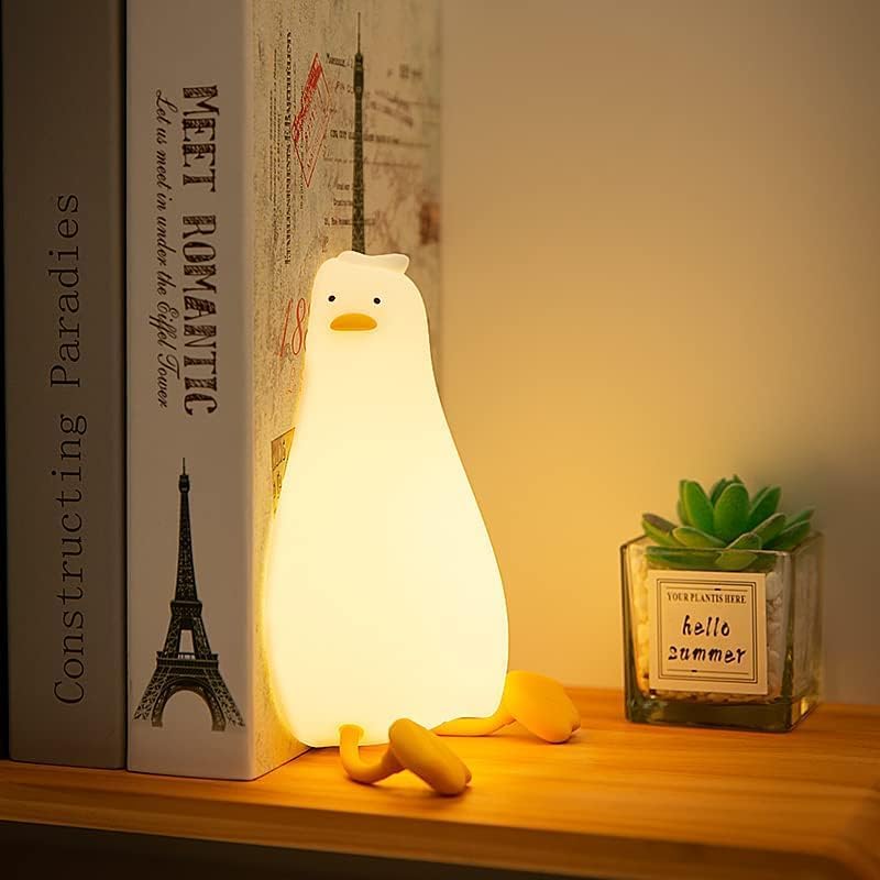 Cute Duck/Chicken/Rabbit/Panda NightLight, LED Squishy Animal Novelty Lamp for Toddler Baby Kids, Nursery Touch Kawaii Room/House Decor…