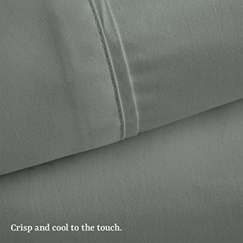Perupima Peru Pima 415 Thread Count Percal King Sheet Set - 100% Peruvian Pima Cotton, 4 Piece (Flat, Fitted, 2 Pillowcases) - Cooling, Cri…