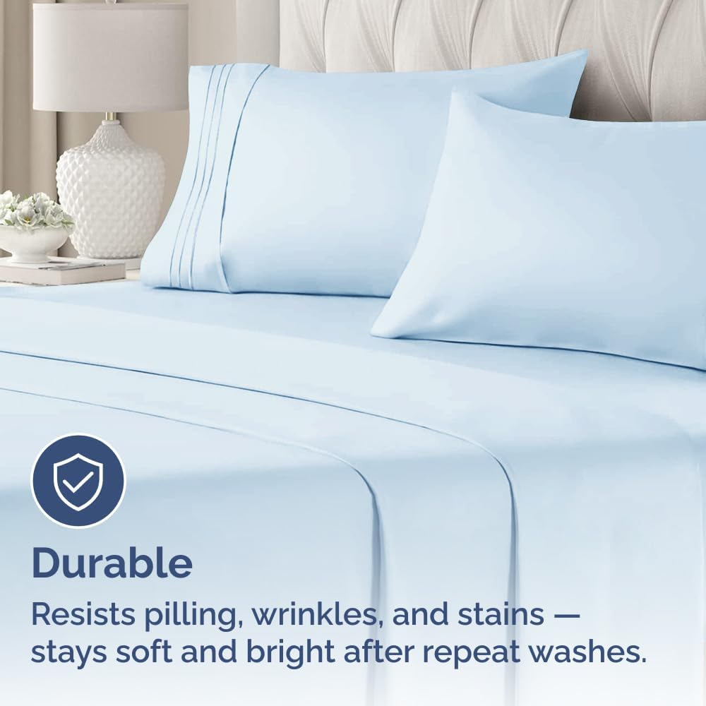 King Pillow Cases Set of 4 - Ultra Soft Hotel Quality Pillowcase Covers - Comfy, Cozy & Wrinkle Free - Shrinkage, Stain and Fade…