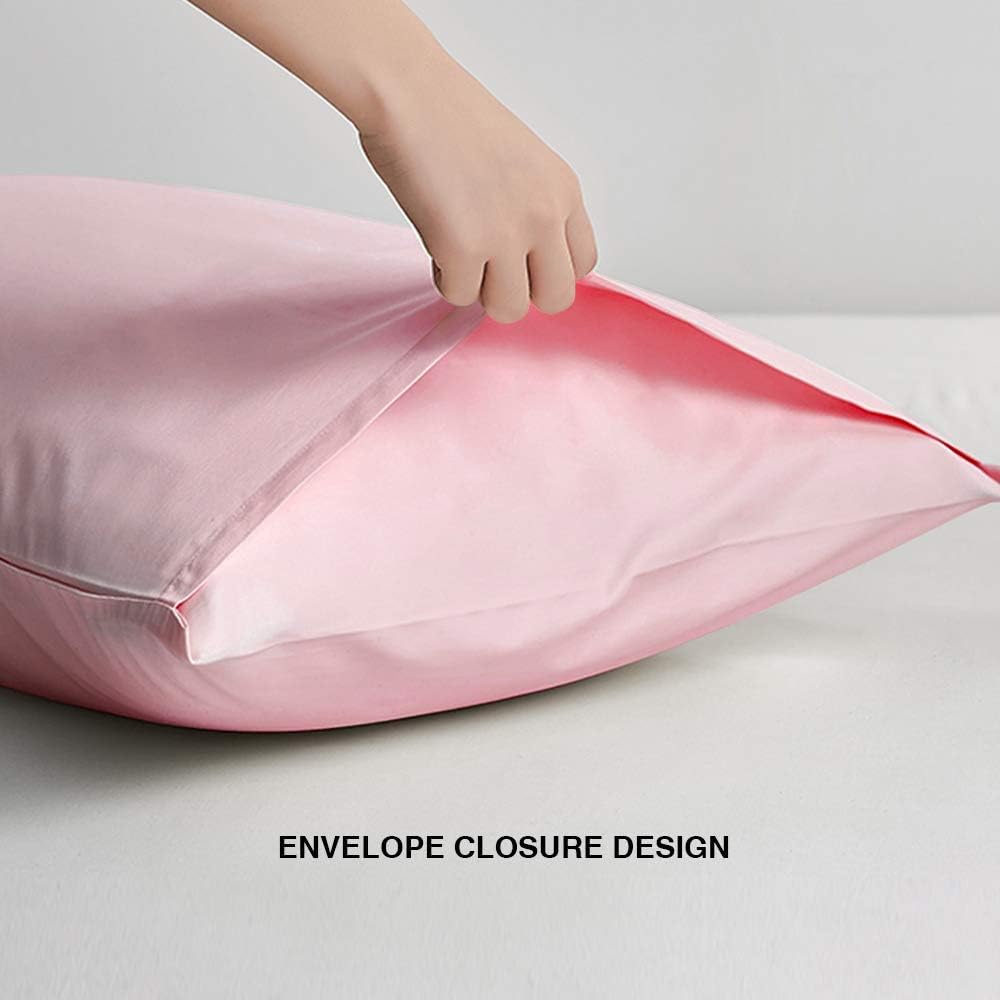 FLXXIE Pillow Cases Standard Size, Soft Microfiber Pillow Covers with Envelope Closure, Wrinkle, Stain Resistant Pillowcases, 2 Piece…