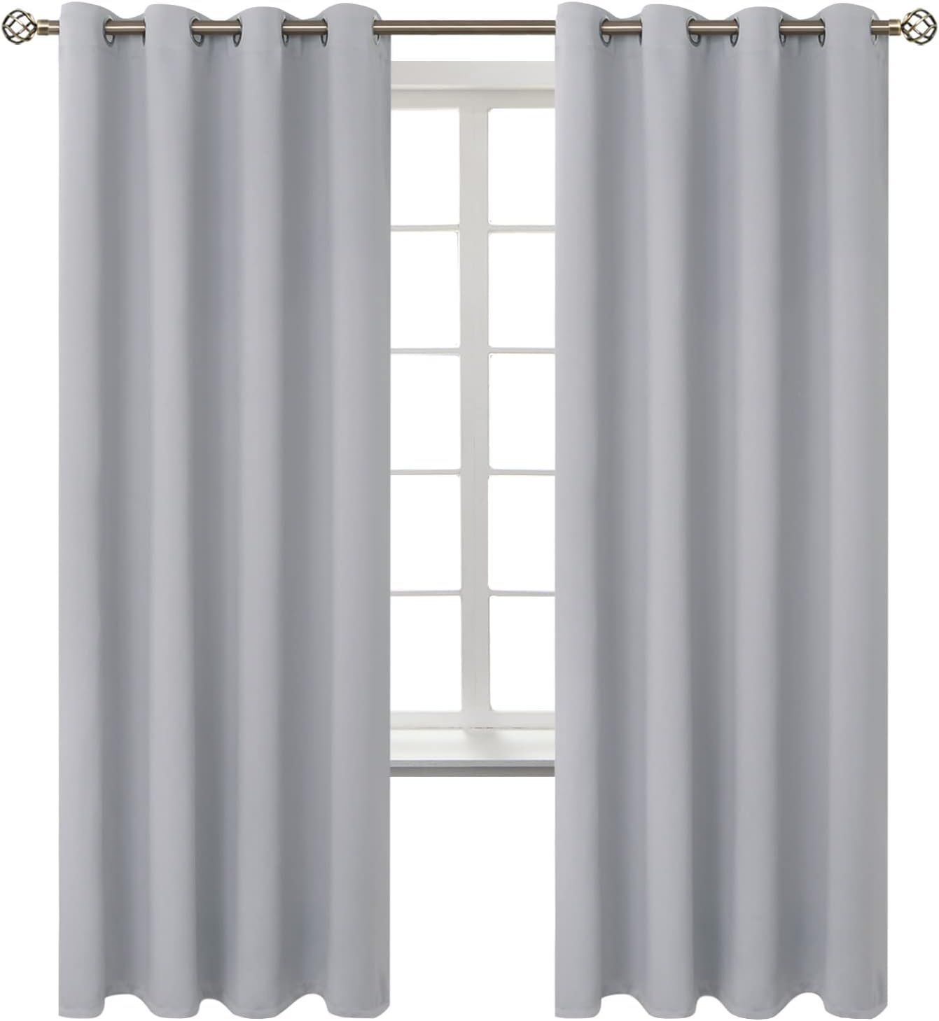 BGment Room Darkening Curtains 72 Inches Long - Grommet Thermal Insulated Drapes Window Treatment Curtains for Bedroom, 2 Panels, 52 x 72 I…