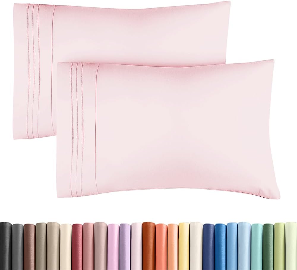 Standard Pillow Cases Set of 2 - Ultra-Soft Hotel Quality Pillowcase Covers - Comfy & Wrinkle Free - Stain and Fade Resistant - Machine…