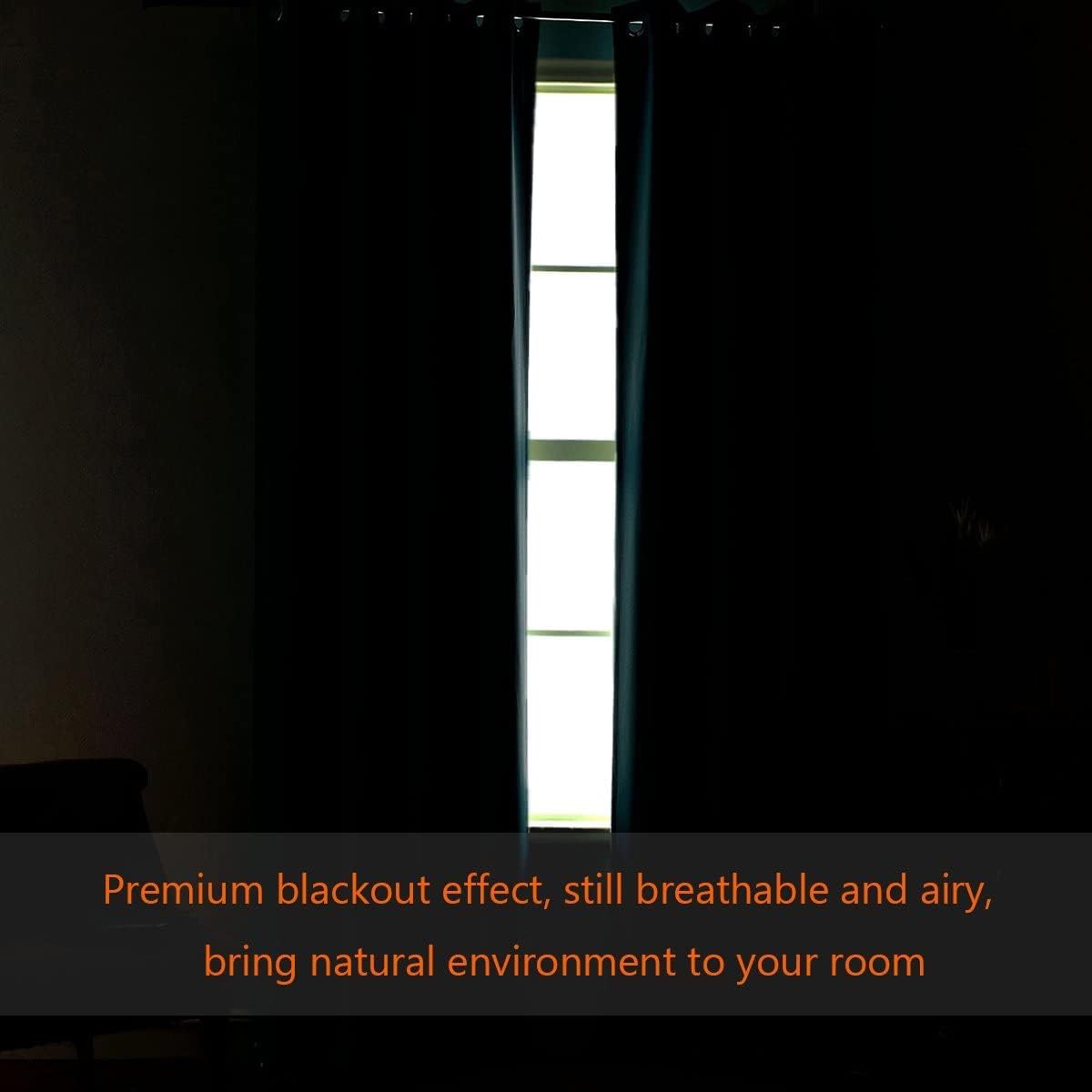 H.VERSAILTEX Blackout Curtains for Sliding Glass Door Room Divider Curtains Noise Reduce Barrier Curtain Panel Portable Window…