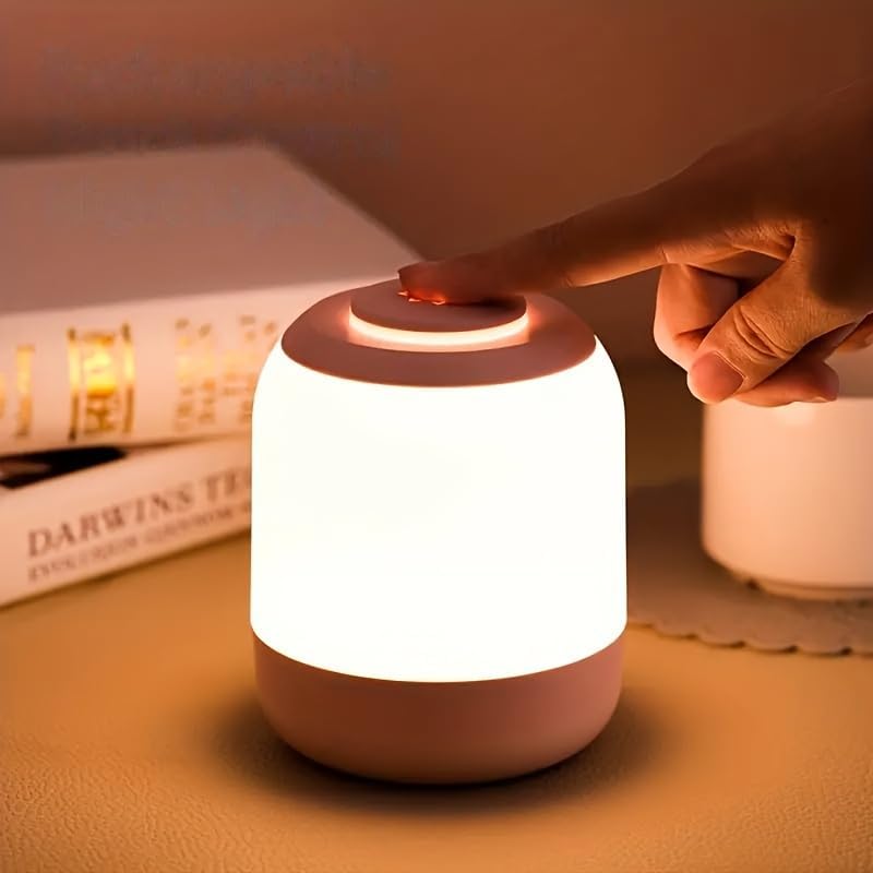 Touch Control Night Light, 3 Brightness Adjustable LED Bedside Lamp, Portable Table Lamp, Best Gift for Men Women Teens Kids Children…