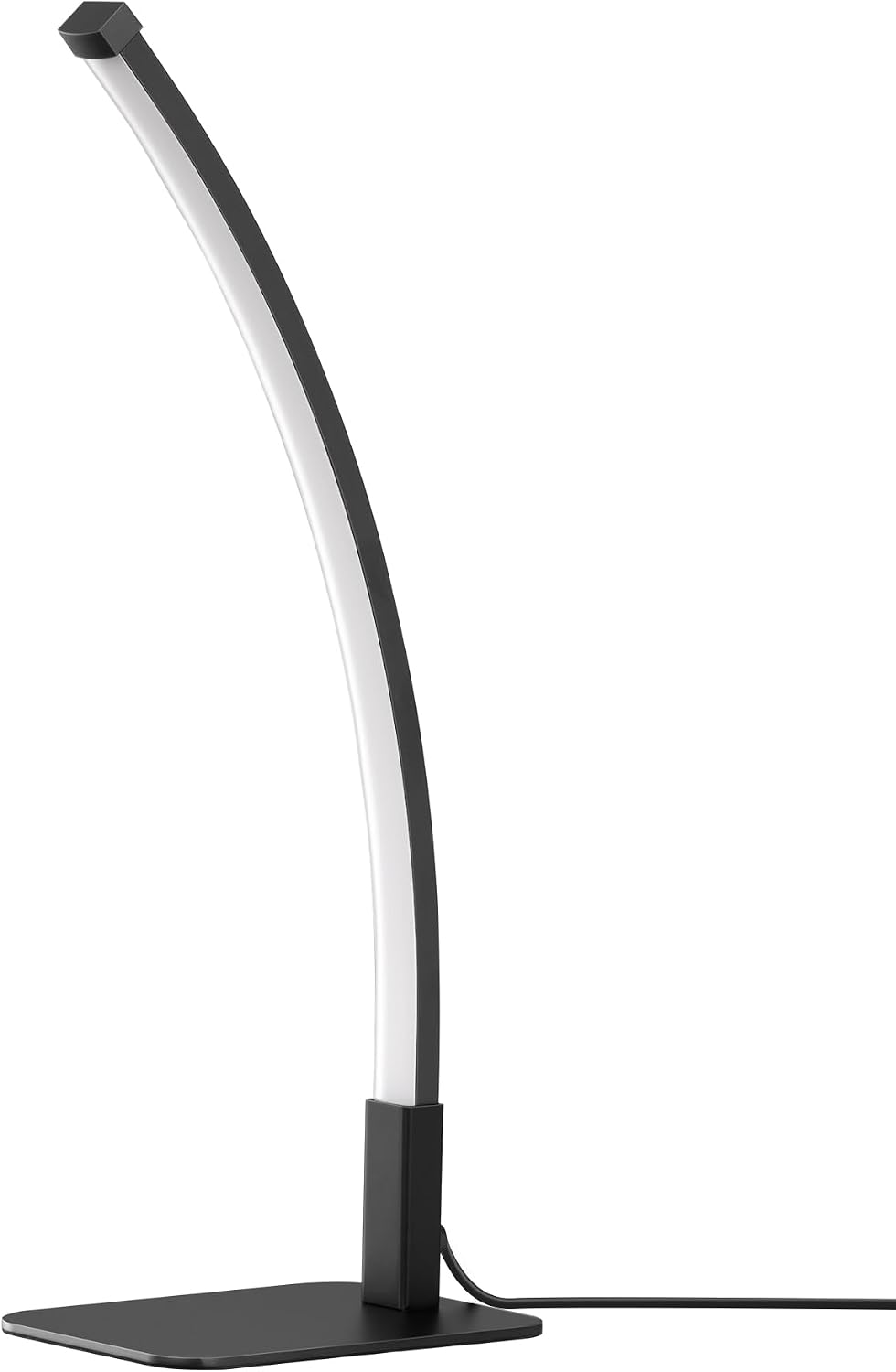 EDISHINE Curved LED Table Lamp, Modern Bedside Lamp with 3 Color Temperature & Stepless Dimming, Aluminum & Iron, Nightstand Lamp for…