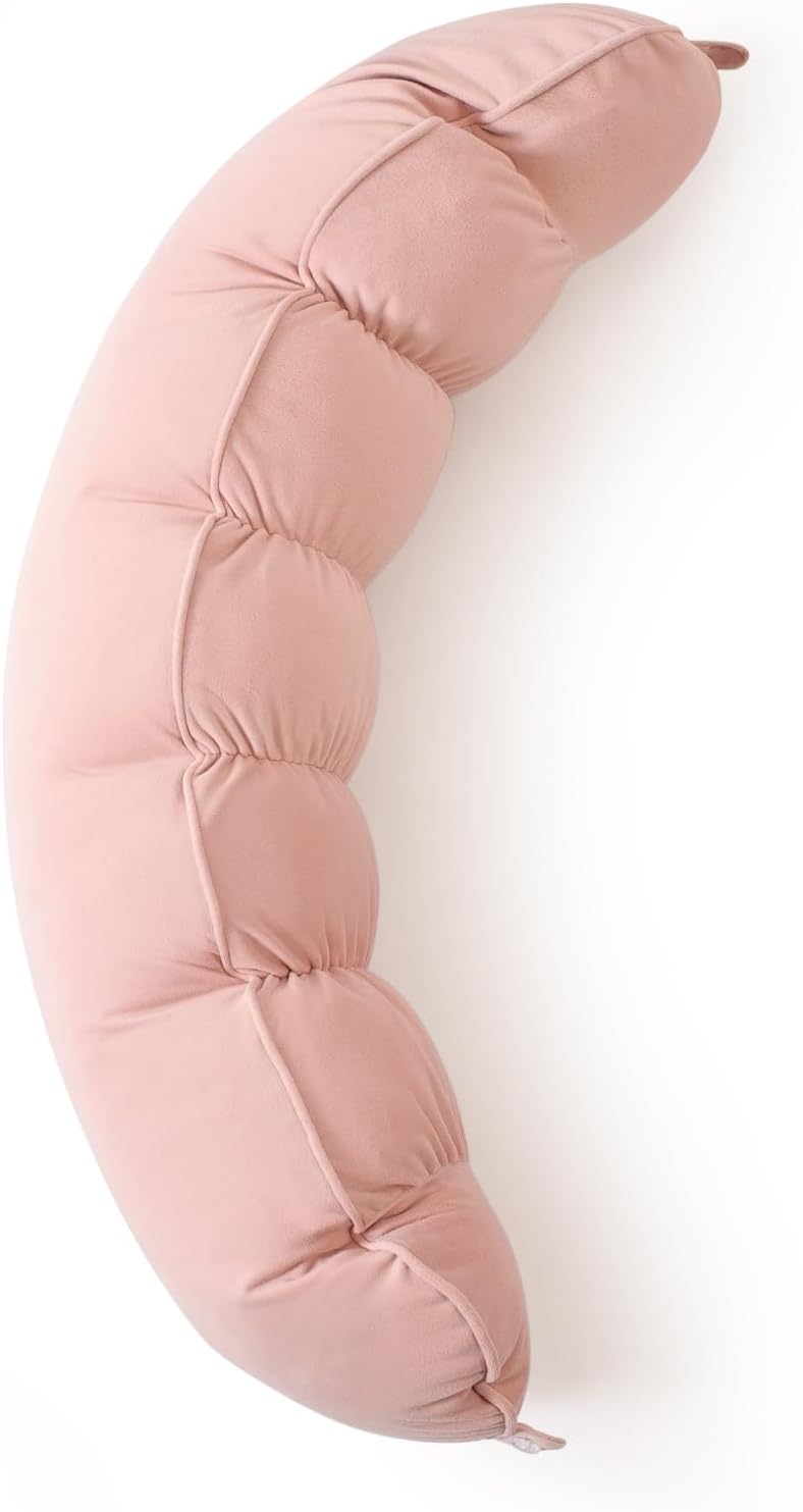 Peallow(Pat. Pend) – Long Round Body Pillow for Adults, Bolster Pillow for Sleeping, Soft and Supportive Pillow for Sleeping & Lumbar…