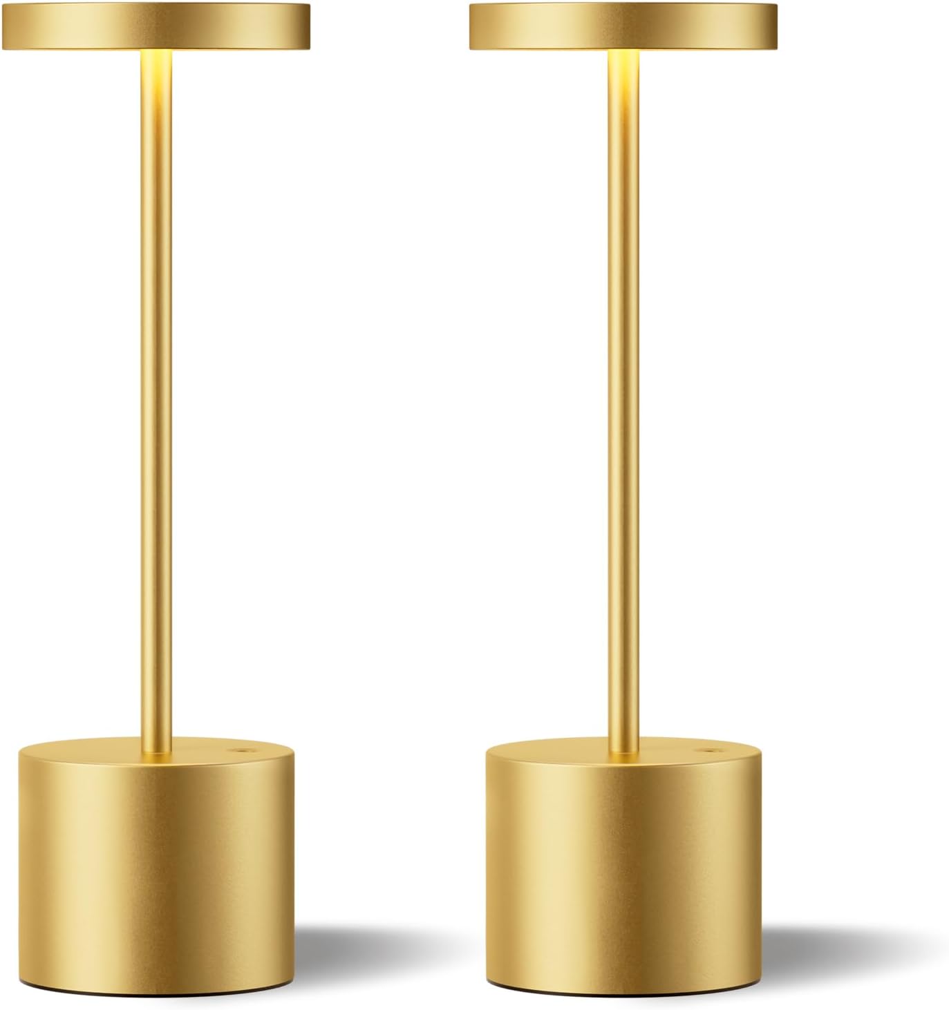 Kakanuo Gold Cordless Lamp Set, Rechargeable Lamps, 3 Color Temperature, LED Outdoor Wireless Lamp, Battery Operated Lamps, Stepless…