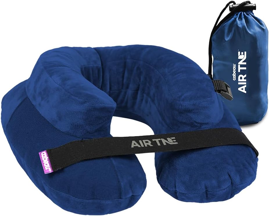Cabeau Inflatable Travel Pillow – Air TNE – Adjustable, Lightweight, and Supportive for Sleeping on Airplanes, Trains, and Cars– Customized…