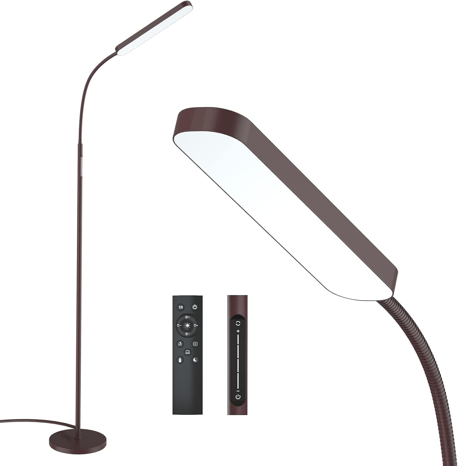 Wio-Mio Led Floor Lamps with 15w/1000lm Bright LED Floor Lamp with Stepless Adjustable 3000K-6000K Colors and Dimmer, Remote and Touch…
