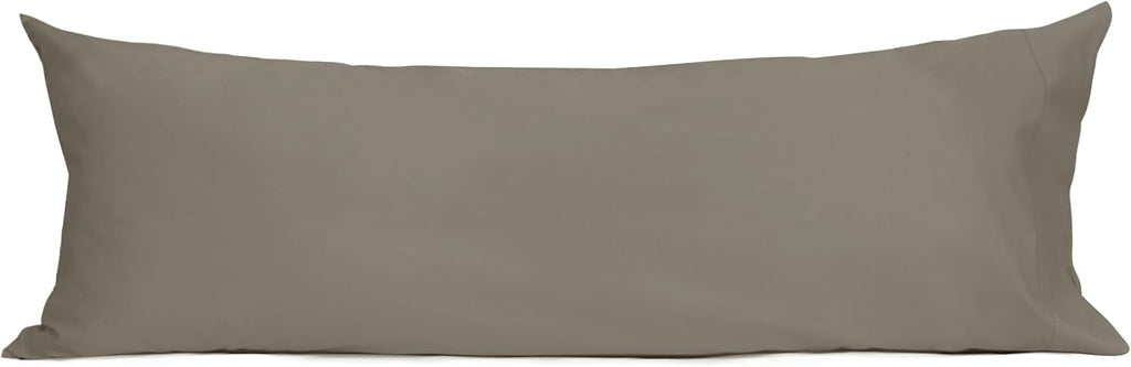Sunflower Body Pillowcase 100% Cotton Long Pillow Cover/Case Envelope Closure 1 Pack, 20×54 inches Taupe Gray, Soft and Breathable