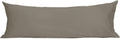 Sunflower Body Pillowcase 100% Cotton Long Pillow Cover/Case Envelope Closure 1 Pack, 20×54 inches Taupe Gray, Soft and Breathable