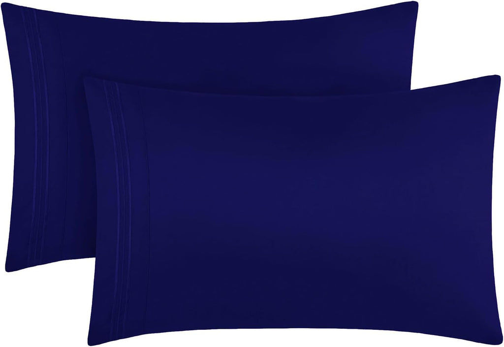Mellanni Pillow Cases - Luxury, Extra Soft, Cooling Pillow Covers - 2 PC Iconic Collection Pillowcases - Envelope Closure (Standard/Queen 2…