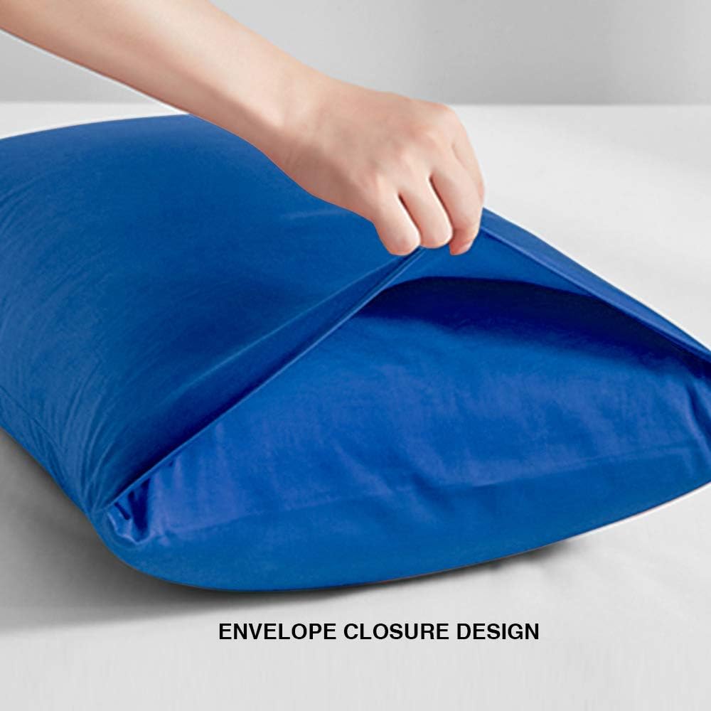 FLXXIE Pillow Cases Standard Size, Soft Microfiber Pillow Covers with Envelope Closure, Wrinkle, Stain Resistant Pillowcases, 2 Piece…