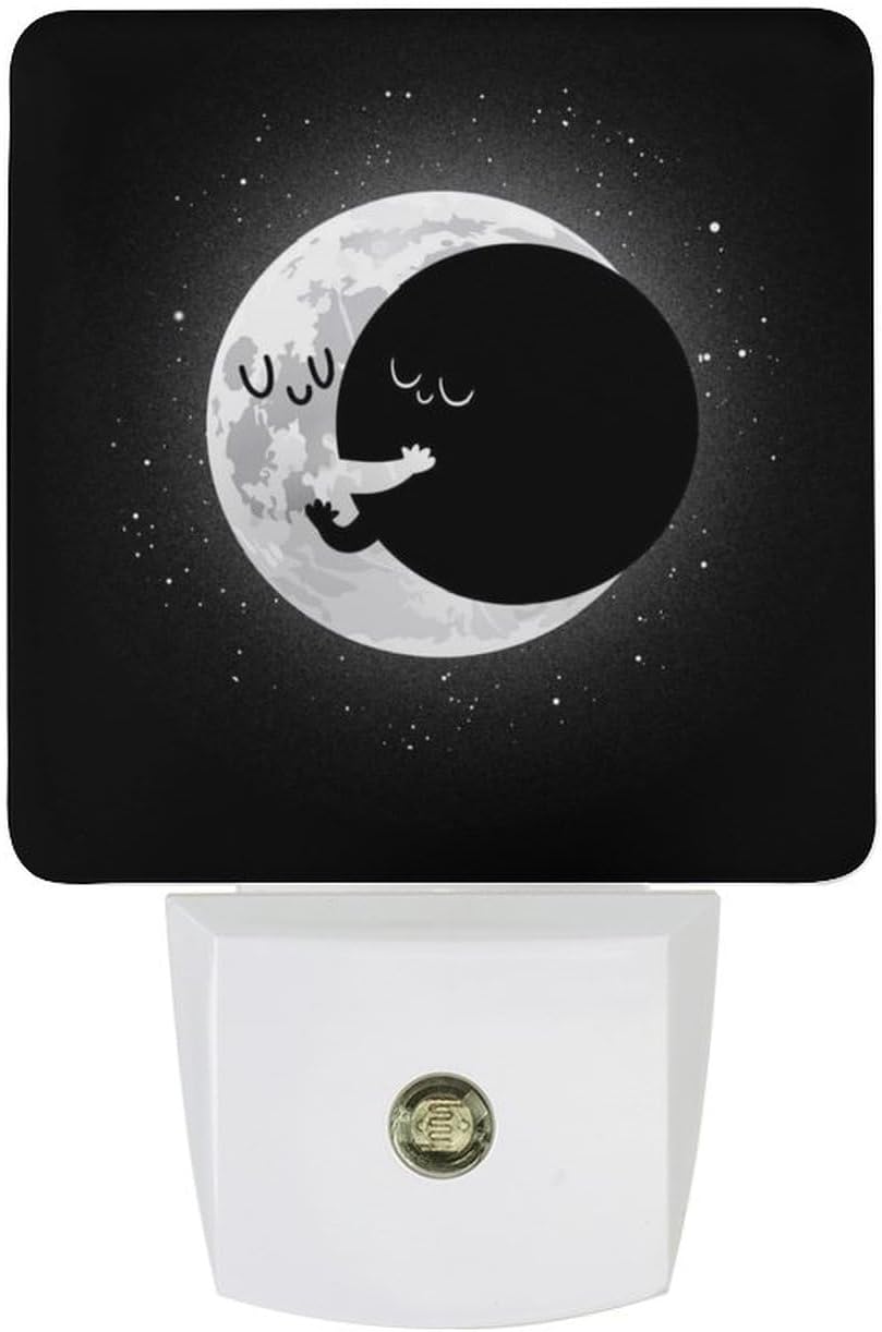YKJAHSD Cute Lunar Eclipse Night Light, Plug into Wall Decor Nightlights for Bedroom, Bathroom, Hallway, Kitchen, with Dusk to Dawn…