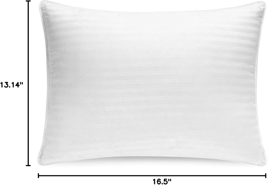 Down and Feathers Pillows King Size - Premium Soft Pillow Authentic Canadian White Goose Down & Feather, w/ 100% Cotton Cover for Comfort…