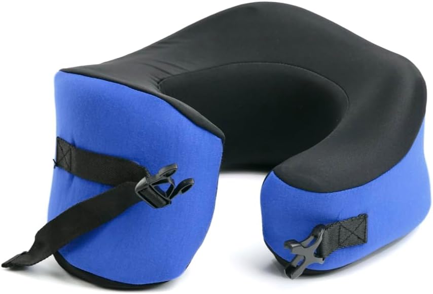 C CUSHION LAB Travel Pillow, Award-Winning Patented Ergonomic Design for Chin & Neck Support Memory Foam Neck Pillow, Compact Airplane…