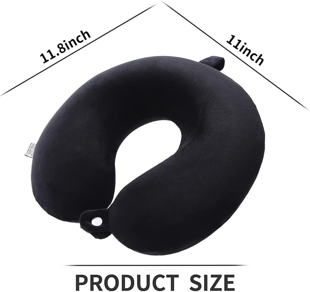 GDEOUP Travel Pillow - Memory Foam Neck Pillow Support Pillow, Luxury Compact & Lightweight Quick Pack for Camping, Sleeping Rest Cushion…