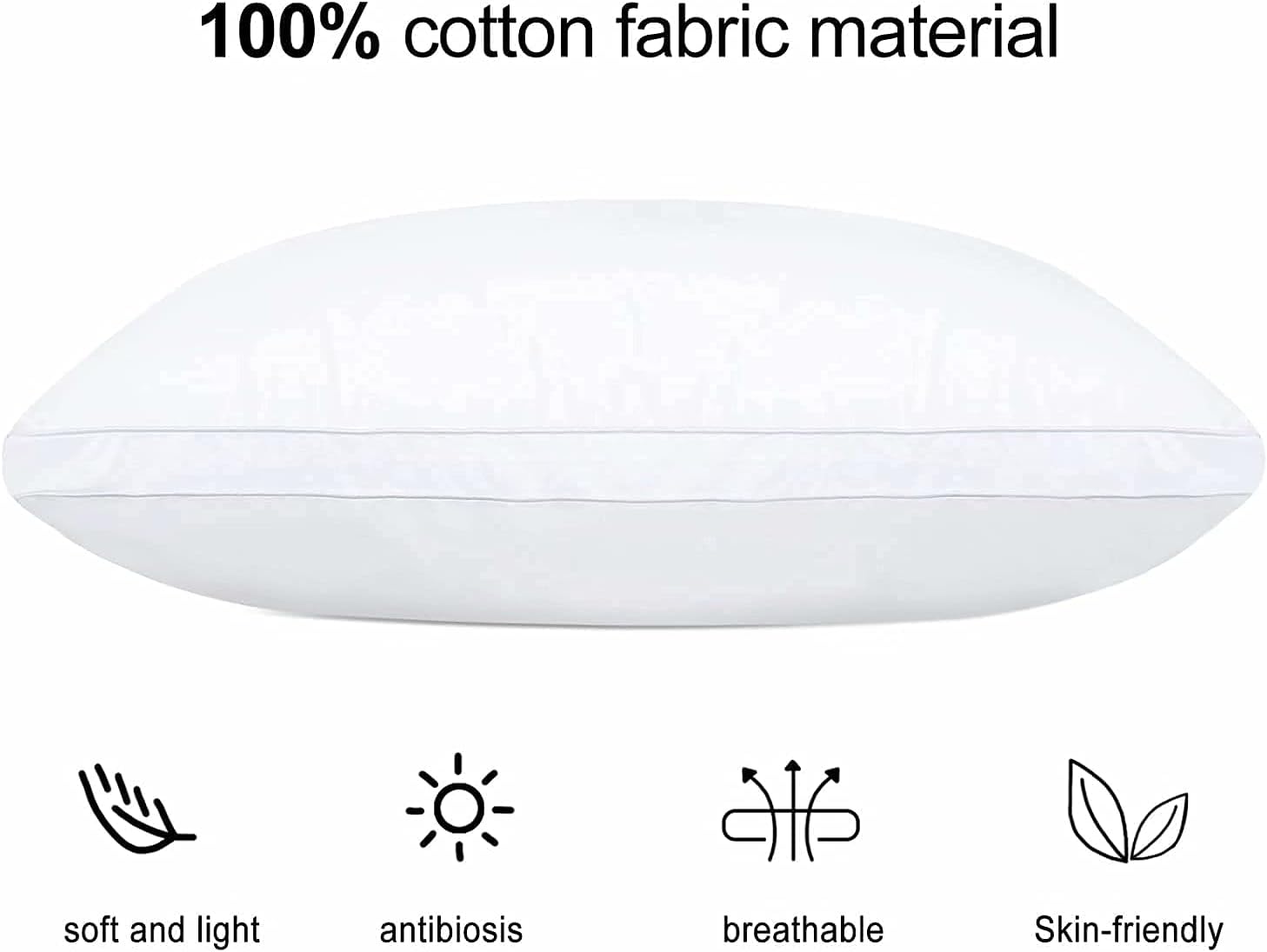 Jicuse Bed Pillows for Sleeping 1 Pack, Standard Size, Luxury Hotel Collection Pillow, Soft Fluffy and Great Support Down Alternative Filling,…
