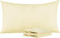 Ntbay King Pillowcase Set - 2 Pack Brushed Microfiber 20x40 Pillowcases - Soft, Wrinkle-Free, Fade-Resistant, Stain-Resistant, Ivory Pillow…