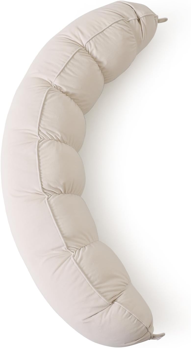 Peallow(Pat. Pend) – Long Round Body Pillow for Adults, Bolster Pillow for Sleeping, Soft and Supportive Pillow for Sleeping & Lumbar…