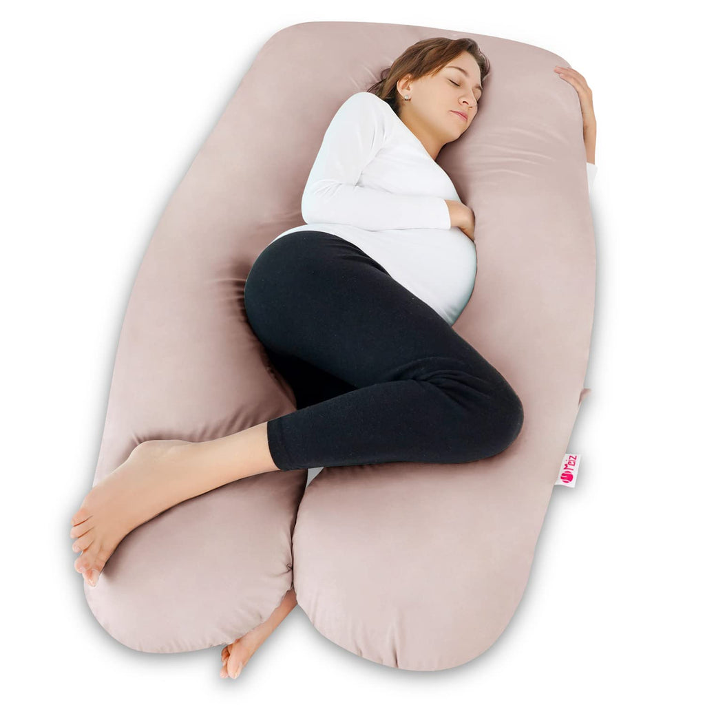 Meiz Cooling Pregnancy Pillows for Sleeping, Maternity Body Pillow for Pregnant Woman, U Shaped, with Cooling Jersey Cover 0 Count 55 Inch…