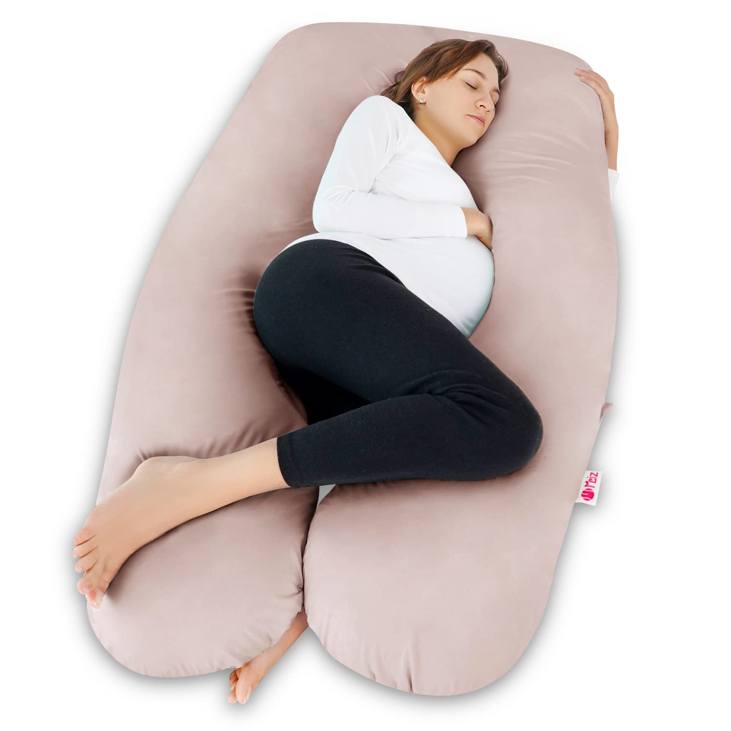 Meiz Pregnancy Pillows, Cooling Pregnancy Pillows for Sleeping, Maternity Pillow for Tall Pregnant Woman, Pregnancy Body Pillow with Coolin…