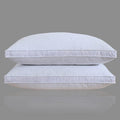 Three Geese Pack of 2 White Goose Feather Polyester Bed Pillows Queen/Standard Size- Soft 600 Thread Count 100% Cotton, Medium Firm, Soft…