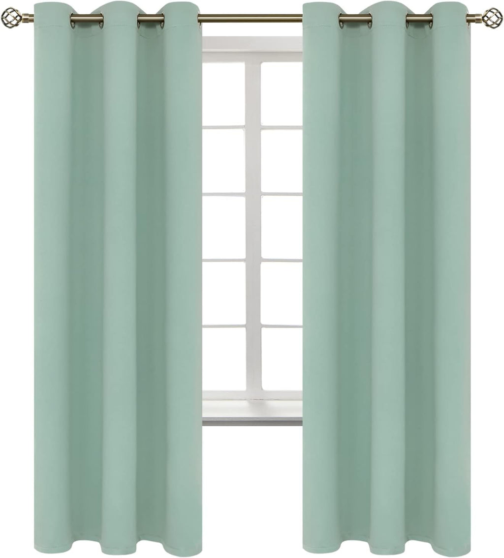 BGment Blackout Curtains - Grommet Thermal Insulated Room Darkening Bedroom and Living Room Curtains, Set of 2 Panels (42 x 72 Inch, Frosty…