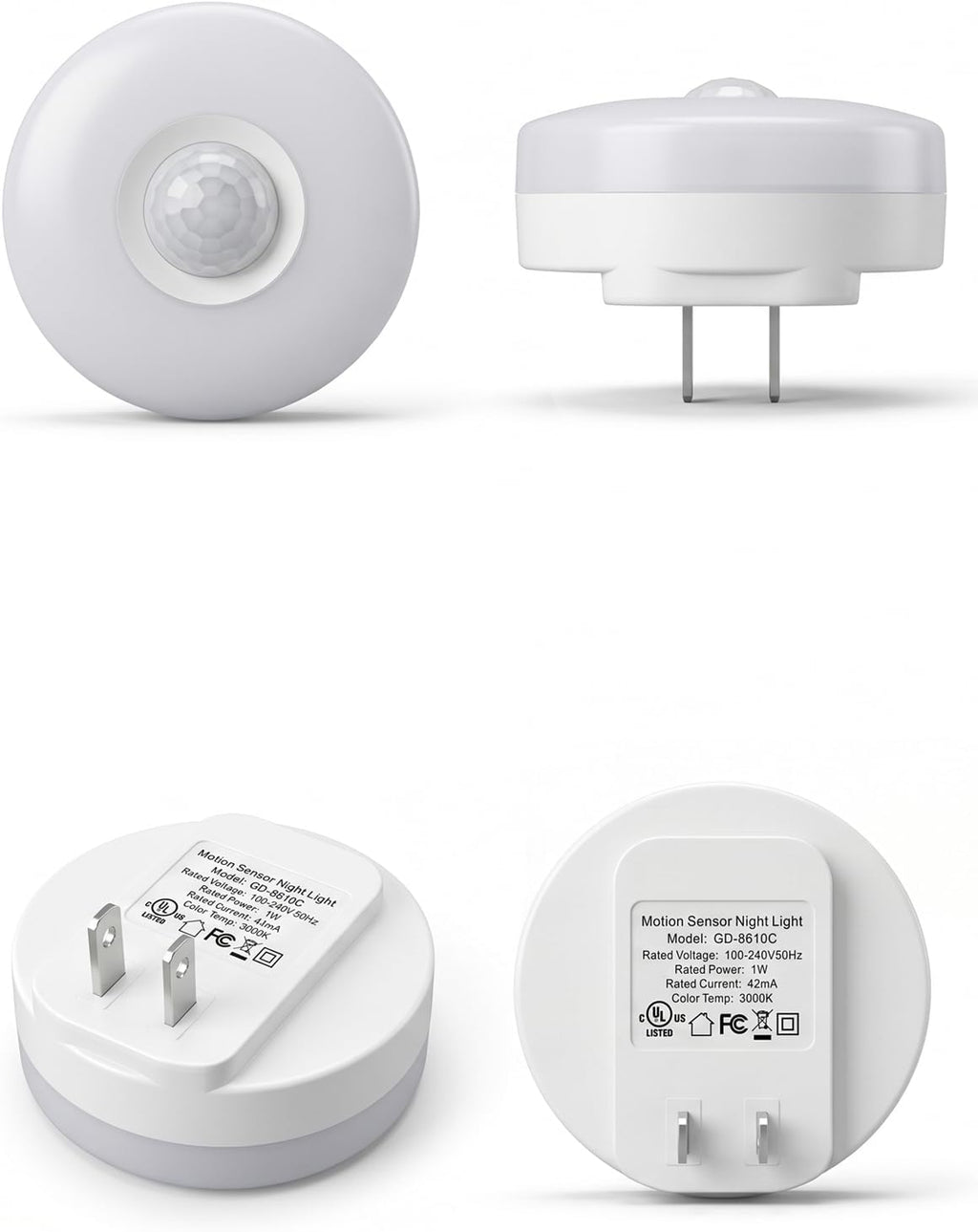 YELKO Motion Sensor Night Light - Plug in 3000K Warm White Anti-Glare LED Nightlight, Ultra Bright Cozy Soft Glow Not Dazzling for…