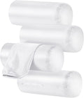 Remerry 4 Pack 17 x 7 Inches White Neck Roll Pillow Case Cover Only Round Bolster Cervical Roll Satin Cylinder Pillow Case Cover with Zippe…