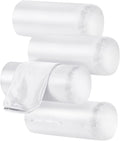 Remerry 4 Pack 14 x 6 Inches White Neck Roll Pillow Case Cover Only Round Bolster Cervical Roll Satin Cylinder Pillow Case Cover with Zippe…