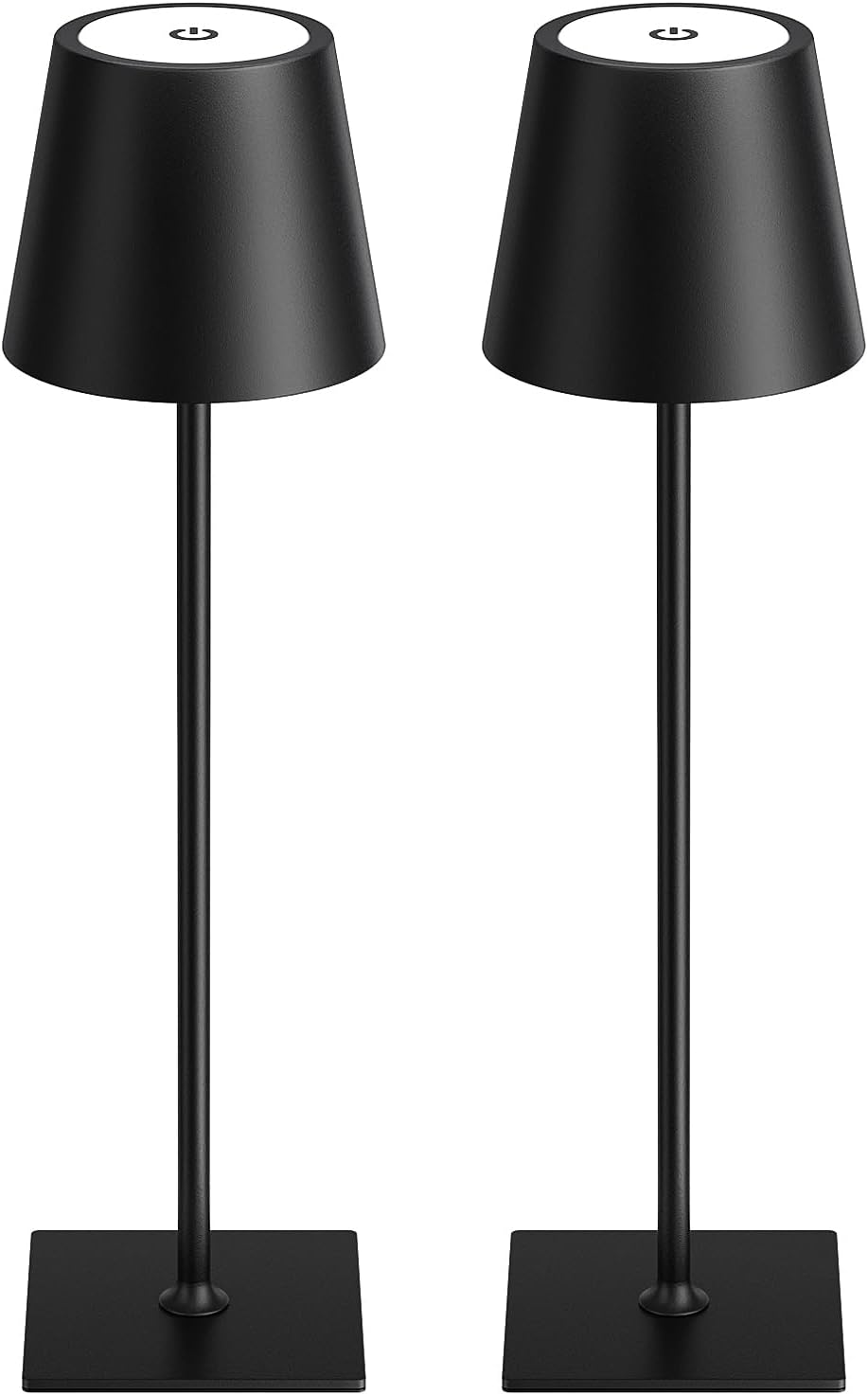 Kakanuo Cordless Rechargeable Table Lamp Black 5000mAh Battery Operated Lamps, 3 Colors Stepless Dimming Touch Lamp for Living Room…