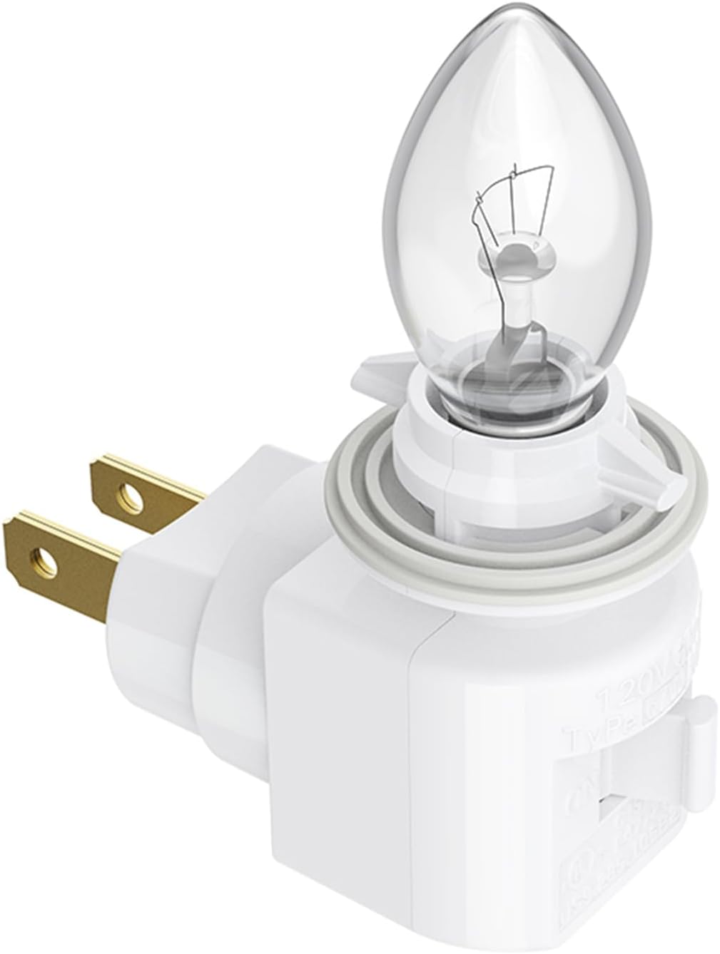 TWDRTDD Plug in Night Light, Adjustable E12 Base Socket with On/Off Switch for Making Decorative Night Lights (White,2 Pin Plug)