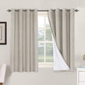 H.VERSAILTEX Linen Blackout Curtains 54 Inches Long 100% Absolutely Blackout Thermal Insulated Textured Linen Look Curtain Draperies…